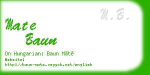 mate baun business card