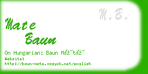 mate baun business card